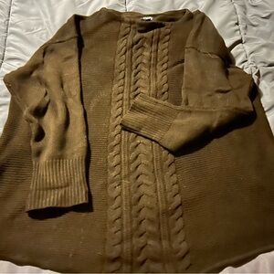 Chaps women's black cable knit sweater.